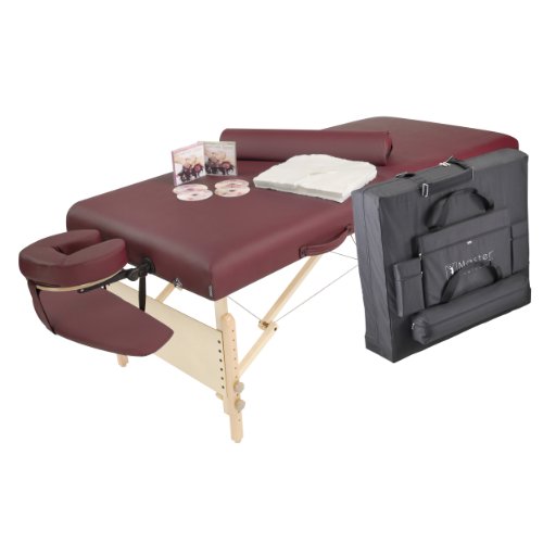 Master Massage 30 Coronado LX Portable Massage Table Package, Maroon (Includes FREE Carrying Case, Bolster, Spa Music CD's and Pillow Covers)