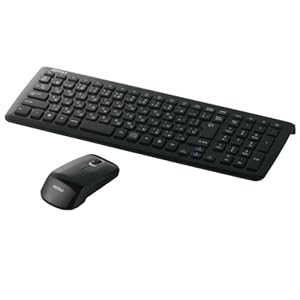 【クリックで詳細表示】iBuffalo 無線キーボード 2.4GHz メンブレン マウスセット BSKBW07BKF [フラストレーションフリーパッケージ(FFP)]