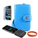 ITouch Accessory Kit for Apple iPod touch 8GB 32GB 64G 3rd 3G Generation NEWEST MODEL , Includes: Blue VG Brand Permium Durable Leather Flip Wallet Carrying Case + Ipod Touch 3rd Generation Screen Protector + Ipod touch Mobile Battery Charging Station + Orange Vangoddy TM, VG Wrist Band!!!