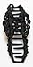 Hair Claw: 3.15 inch Black Lace Metal with Butterflies and Crystals