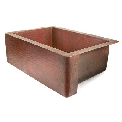 30 x 22 x 10 Single Bowl Copper Farmhouse Kitchen Sink Finish: Shiny Copper