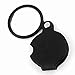 TOOGOO(R) 4X Round Shape Foldable Pocket Spiegel Magnifying Glass Black