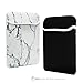 TOP CASE 4 in 1 Bundle - Pro 13-Inch Marble Pattern Rubberized Hard Case Cover + Sleeve Bag + Keyboard Cover + Screen Protector for Macbook Pro 13-inch 13
