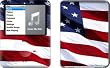 Patriotic Design Protective Decal Skin Sticker for Apple iPod nano 3G (3rd Generation) 4GB/ 8GB Player