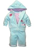 3pc Blue & Purple Velour Jog Set by Baby Essentials