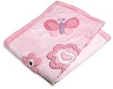 Just Born 3-D Textured Valboa Blanket - Flutter Flowers
