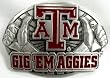 Texas A & M University Belt Buckle, NCAA Collegiate Buckle
