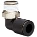 Legris 3109 Nylon & Nickel-Plated Brass Push-to-Connect Fitting, 90 Degree Elbow, Tube OD x NPT Male, Inch