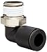 Legris 3109 04 11 Nylon & Nickel-Plated Brass Push-to-Connect Fitting, 90 Degree Elbow, 5/32