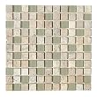 Stone Travertine and Glass Mosaic Fossil