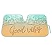 BDK AS-781 Good Vibes Beach-Front Windshield Shade-Accordion Folding Auto Sunshade for Car Truck SUV-Blocks UV Rays Sun Visor Protector-Keep Your Vehicle Cool-58 x 27 Inch