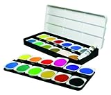 Idena 622064 - Deckfarbkasten 24er mit 1 Tube Deckweiss