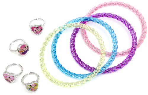 Glitter Party Minnie 23149 - Set mit Armreifen und 4 verschiedenen Ringen 7x7x2,5 cm Preisvergleich