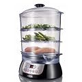 Philips HD9140/91 Dampfgarer Essential Serie (Aromaverst�rker) / schwarz/rot