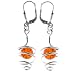 In Collections Damen-Ohrhänger Sterling-Silber 925  1000263301L100 mit Bernstein