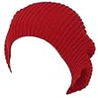 New 11" Cotton Knit Ribbed Slouchy Beret Tam Hat Red