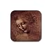 Female Head By Leonardo DaVinci Coasters (Set of 4)