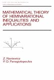 Mathematical Theory of Hemivariational Inequalities and Applications (Chapman & Hall/CRC Pure and Applied Mathematics)