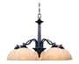 Savoy House 1-9404-5-25 Venetian Guild 5 Light Single Tier Chandelier in Slate with Cream Scavo Glass glass