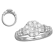 14K White Gold Diamond Ring - 1.23 Ct.