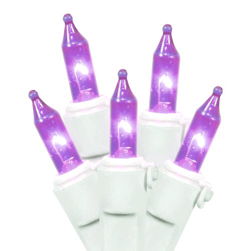 Deals For Set of 100 Purple LED Mini Christmas Lights White Wire