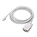 Cable Matters Mini DisplayPort to VGA Cable (Mini DP to VGA Cable) in White 10 Feet - Thunderbolt and Thunderbolt 2 Port Compatible