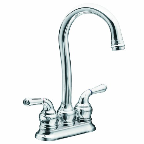 Moen 5996 Monticello Chrome Two-Handle High Arc Bar Faucet, Chrome