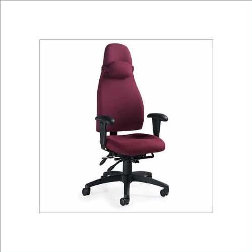 Silhouette-Claret Global Total Office OBUSForme Office Chair with High Back and Pneumatic Tilter