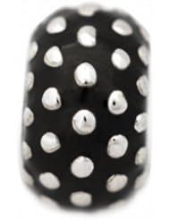 Sterling Silver Enamel Dot Charm Bead-fits Pandora, Troll & Chamilia European Charm Bracelets
