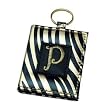Monogram Letter P Keychain with Mirror