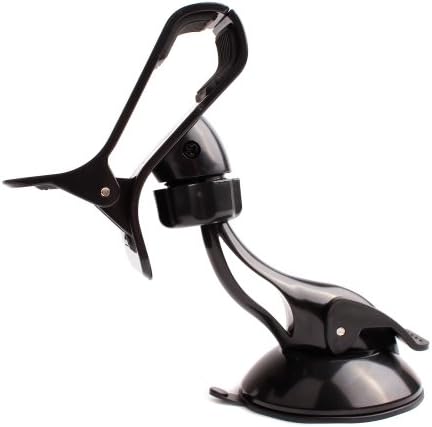 DURAGADGET Ultra-Contemporary 'Clamp-Style' In-Car Windscreen & Dashboard DVR Holder with Suction Cup Mount for the Philips DVT2500 Voice Tracer Digital Recorder with 2 Microphone Stereo Recording