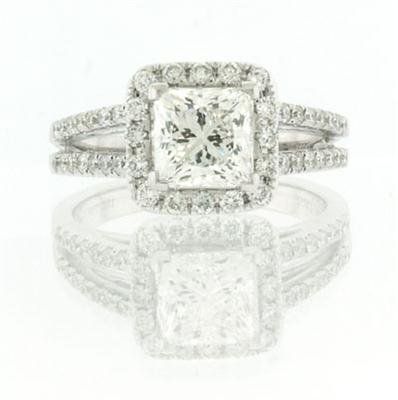 2.32ct Princess Cut Diamond Engagement Anniversary 