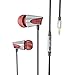 Mengo Bumps in-Ear Earphones [Ultra Bass] with Built-in Microphone for Smartphones (iPhone Samsung LG HTC Nokia iPod iPad) Silver – Retail Packaging