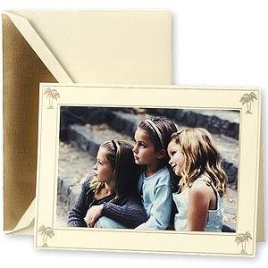 Engraved PALM TREES Holiday photomount cards 