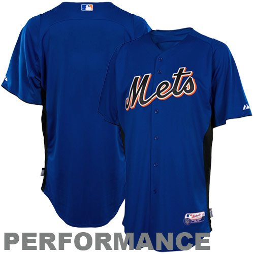 MLB New York Mets Adult Short Sleeve Authentic Button Front Batting Practice (Pending, Xx-Large)
