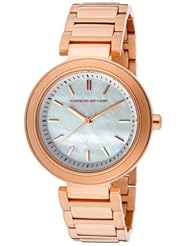 Kenneth Jay Lane Womens KJLANE-2012  Mother-Of-Pearl Dial Rose Gold Ion-Plated Stainless Steel Watch