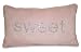 Thro Ltd. Sweet Rhinestone Faux Suede Pillow, Pink