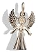Solid Silver Guardian Angel Bracelet Charm Pendant