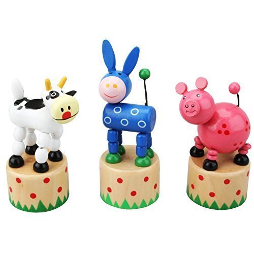 Farm Animal Push Puppet Toy Assorted Designs