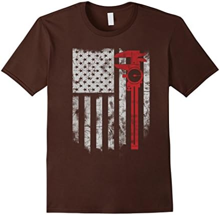 Men's Machinist shirt- Machinist flag us 4th july 3XL Brown
