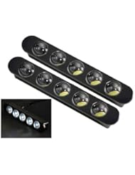 Car Audio or Theater: 5-LED Reverse Lamp with Turn Signals Set of 4 (Black) - YSK Corporate