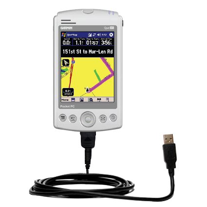 Classic Straight USB Cable for the Garmin iQue M5 with Power Hot Sync and Charge capabilities - uses Gomadic TipExchange Technology