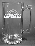 NFL San Diego Chargers Laser Etched 27oz Glass Beer Mug