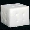 CUBE White Faux Leather Pouffe Footstool Stool Chair