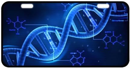 DNA License Plate with-11.8" X 6.1" inches-Black Trim