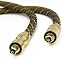 Aurum Gold Series Toslink Cable - Digital Optical Audio Cable - 15 Feet