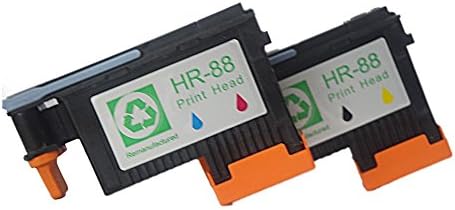 ZHInk 2 Packs Remanufactured HP88 (C9381A) Black Yellow and (C9382A) Cyan Magenta High Quality Printhead