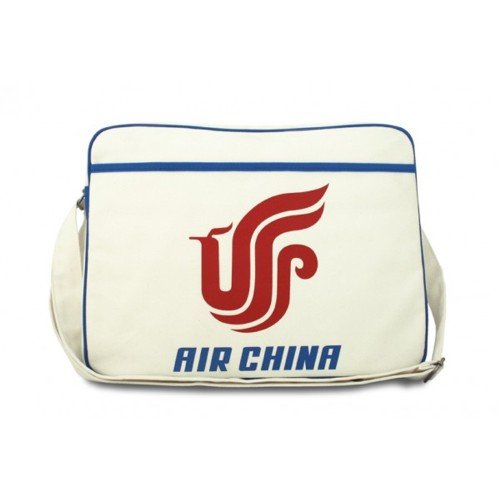 AIR CHINA KULT TASCHE sporttasche umh&auml;ngetasche retro bag weiss