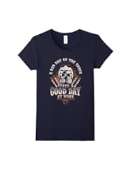 Apparel: Womens A Bad Day On The Track Beats A Good Day At Work XL Navy - Drag Racing Shirts Racing Love Tee T-Shirt