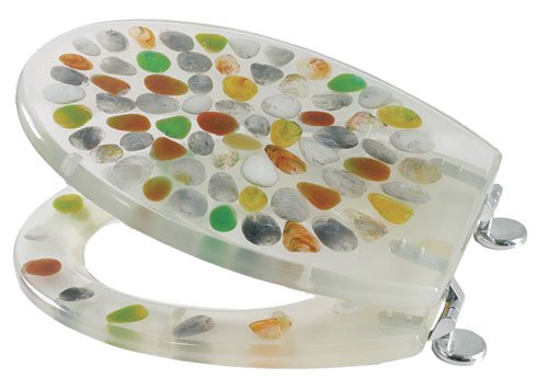 Puregadgets puregadgets the pebble stone bathroom wc luxury toilet seat jh314
